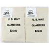 Image 1 : Lot of (2) $25.00 Maine State Quarter Mint Bags Philadelphia & Denver Mints