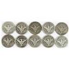 Image 2 : Lot of (10) Different Barber Half Dollars