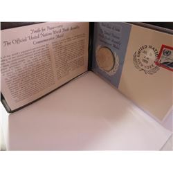 1970 UN World Youth Assembly Silver Medal Proof Box & Wallet 1st Day