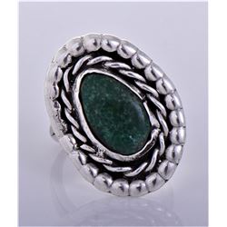 Old Pawn Native American Malachite Sterling Silver