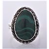 Image 1 : Native American Sterling Silver Malachite Rope