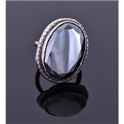 14Kt White Gold With Black Onyx. Marked Wedlock.
