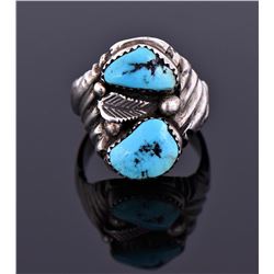 Native American Southwest Blue Turquoise Ring