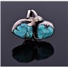 Image 1 : Native American Turquoise Ring Signed ES
