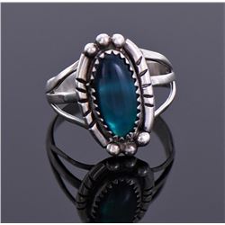 Native American Blue Moon Stone Sterling Silver