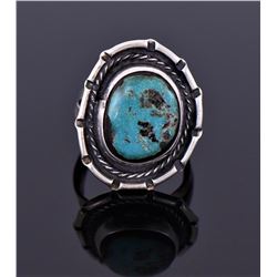 Native American Blue Turquoise Sterling Ring