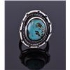 Image 1 : Native American Blue Turquoise Sterling Ring