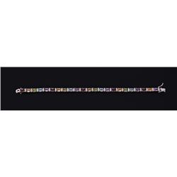 Multi Color Stone Sterling Silver Tennis Bracelet