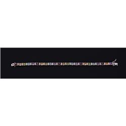 Multi Color Stone Sterling Silver Tennis Bracelet