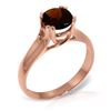 Genuine 1.10 ctw Garnet Ring Jewelry 14KT Rose Gold - REF-63N3R