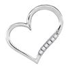 0.05 CTW Diamond Heart Outline Pendant 10KT White Gold - REF-7F4N