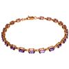 Genuine 5.5 ctw Amethyst Bracelet Jewelry 14KT Rose Gold - REF-96M4T