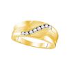 0.26 CTW Mens Diamond Wedding Ring 10KT Yellow Gold - REF-37F5N
