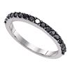 0.50 CTW Black Color Diamond Ring 10KT White Gold - REF-14K9W