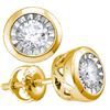 Image 1 : 0.49 CTW Diamond Solitaire Stud Earrings 10KT Yellow Gold - REF-59W9K