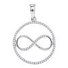 0.30 CTW Diamond Infinity Pendant 10KT White Gold - REF-22X4Y