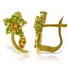 Image 1 : Genuine 1.72 ctw Citrine & Peridot Earrings Jewelry 14KT Rose Gold - REF-40P5H