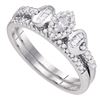 0.30 CTW Marquise Diamond Bridal Ring 10KT White Gold - REF-41Y9X