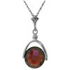Genuine 4.2 ctw Garnet Necklace Jewelry 14KT White Gold - REF-22K3V