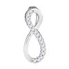 0.10 CTW Diamond Infinity Love Pendant 10KT White Gold - REF-7H4M