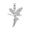 0.25 CTW Diamond Tinkerbell Fairy Sprite Pendant 10KT White Gold - REF-19K4W