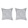 0.40 CTW Diamond Square Kite Cluster Screwback Earrings 10KT White Gold - REF-30H2M