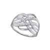 0.05 CTW Diamond Woven Fashion Ring 10KT White Gold - REF-11H2M