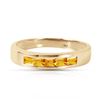 Genuine 0.60 ctw Citrine Ring Jewelry 14KT Yellow Gold - REF-46K2V