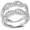 0.75 CTW Diamond Ring 14KT White Gold - REF-89W9K
