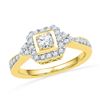 0.50 CTW Diamond Bridal Wedding Engagement Anniversary Ring 10KT Yellow Gold - REF-52F4N