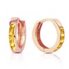 Genuine 0.70 ctw Citrine Earrings Jewelry 14KT Rose Gold - REF-36Y3F