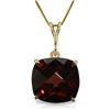 Genuine 4.5 ctw Garnet Necklace Jewelry 14KT Yellow Gold - REF-31W2Y