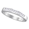 Image 1 : 0.25 CTW Princess Channel-set Diamond Single Row Ring 14KT White Gold - REF-30K2W