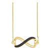 0.10 CTW Black Color Diamond Infinity Love Anniversary Pendant 10KT Yellow Gold - REF-13X4Y