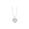 0.50 CTW Princess Diamond Heart Pendant 14KT White Gold - REF-52H4M