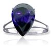 Genuine 4.65 ctw Sapphire Ring Jewelry 14KT White Gold - REF-52V4W