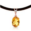 Genuine 7.56 ctw Citrine & Diamond Necklace Jewelry 14KT Rose Gold - REF-35V5W