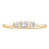 0.26 CTW Diamond 3-stone Bridal Engagement Ring 14KT Yellow Gold - REF-26Y9X