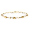 Genuine 3.39 ctw Citrine & Diamond Bracelet Jewelry 14KT Yellow Gold - REF-82V5W