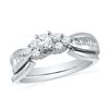 0.50 CTW Diamond Bridal Wedding Engagement Ring 10KT White Gold - REF-52M4H