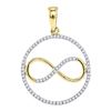 0.30 CTW Diamond Circle Infinity Pendant 10KT Yellow Gold - REF-22K4W