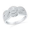 0.50 CTW Diamond Bridal Wedding Engagement Ring 10KT White Gold - REF-49W5K