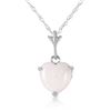 Genuine 0.65 ctw Opal Necklace Jewelry 14KT White Gold - REF-20M4T