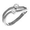 Genuine 0.20 ctw Diamond Anniversary Ring Jewelry 14KT White Gold - REF-63W3Y