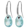 Genuine 8 ctw Blue Topaz Earrings Jewelry 14KT White Gold - REF-36K8V