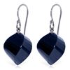 Genuine 30.5 ctw Sapphire Earrings Jewelry 14KT White Gold - REF-39R3P