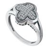 Image 1 : 0.15 CTW Diamond Cluster Ring 10KT White Gold - REF-24W2K