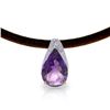 Genuine 6 ctw Amethyst Necklace Jewelry 14KT Rose Gold - REF-30T5A