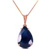 Genuine 4.65 ctw Sapphire Necklace Jewelry 14KT Rose Gold - REF-44P7H
