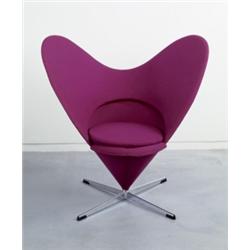 VERNER PANTON "HEART" CONE CHAIR, MODEL NO...